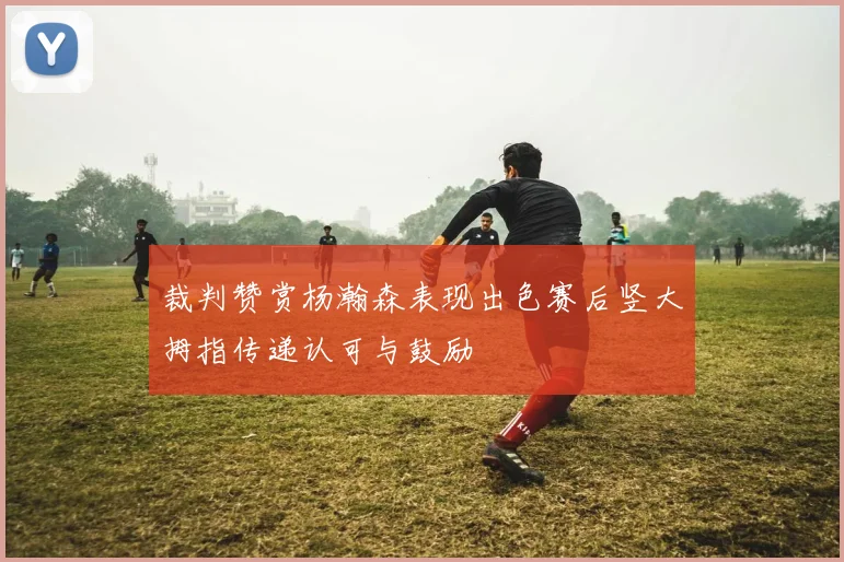 裁判赞赏杨瀚森表现出色赛后竖大拇指传递认可与鼓励